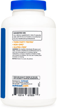 Thumbnail for Nutricost Magnesium Taurate 1,500mg; 240 Capsules - Gluten Free, Non-GMO, Vegan, 80 Servings