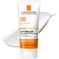 Thumbnail for La Roche-Posay Anthelios Mineral Sunscreen SPF 50 Gentle Lotion, Broad Spectrum SPF + Antioxidants, Face & Body Sunscreen, Titanium Dioxide & Zinc Oxide, Oxybenzone Free, Oil Free