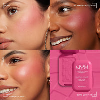 Thumbnail for NYX PROFESSIONAL MAKEUP Buttermelt Powder Blush, Fade and Transfer-Resistant Blush, Up to 12HR Make Up Wear, Vegan Formula - Butta With Time