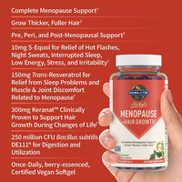 Thumbnail for Garden of Life Herbals Menopause Supplement with S-equol & Trans-Resveratrol for Multi-Symptom Relief, Keranat for Thicker, Fuller Hair Growth – Non-GMO, Gluten-Free, Vegan, Berry Flavor, 30 Servings