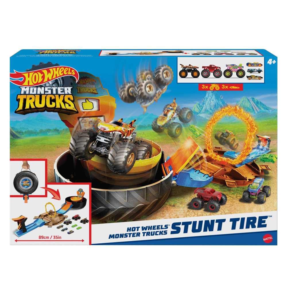 Hot Wheels Monster Trucks Stunt Tire Bundle, Ages 4+