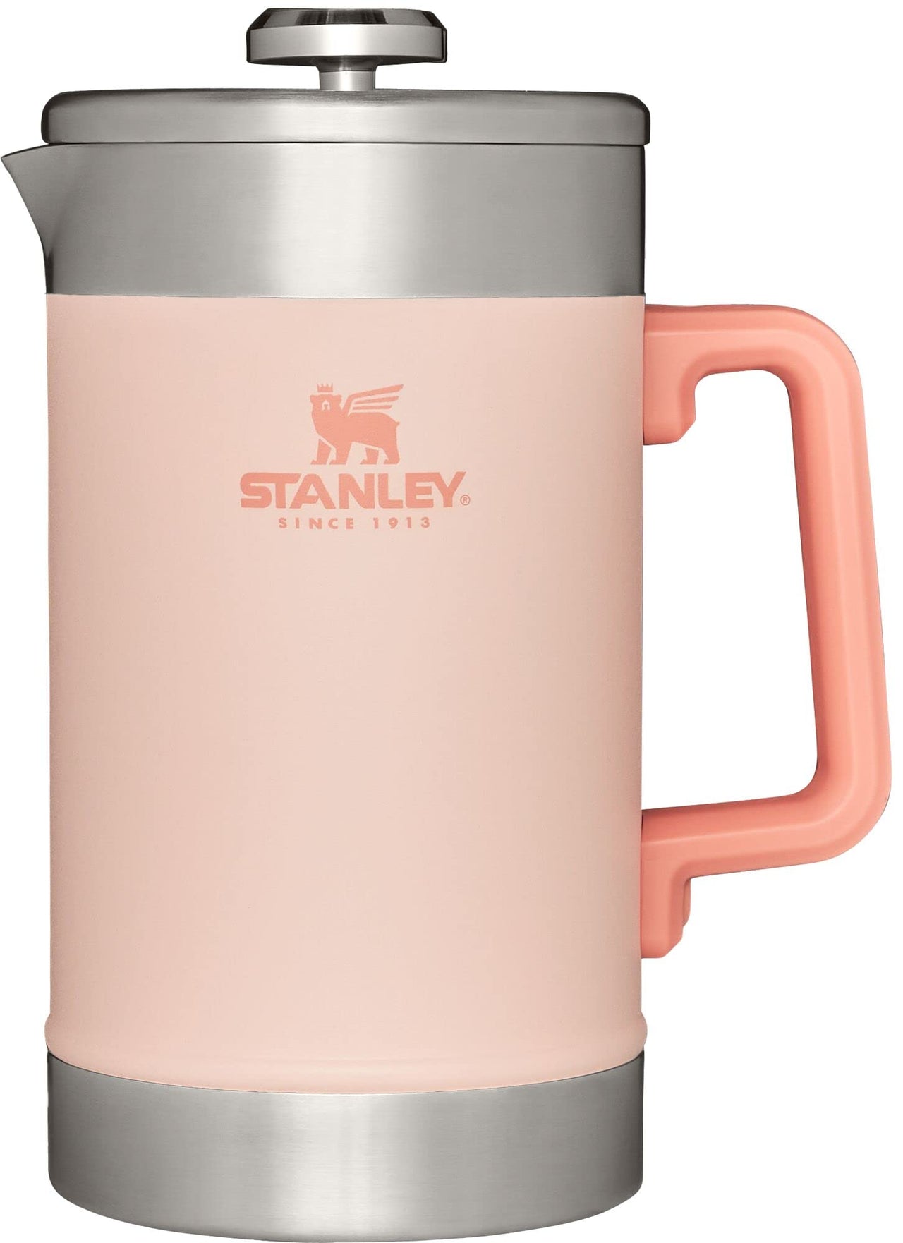 STANLEY Classic Stay-Hot French Press Coffee Maker 48 oz | 5 Minute Brew, 4 Hours Hot | Mesh Filter for Coffee Grounds | Insulated Stainless Steel French Press | BPA-Free | Limestone