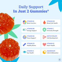 Thumbnail for FIRST DAY Vitamins for Teens - Teen Multi Vitamins for Girls & Boys 12-17, Organic Fruit & Veggie Blend - 12 Key Nutrients: Vitamins A, B1, B2, B6, B9, B12, C, D3, E, K2-30 Day Supply