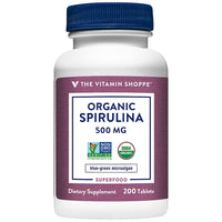 Thumbnail for The Vitamin Shoppe Organic Spirulina Blue-Green Microalgae Superfood 500 (200 Tablets)
