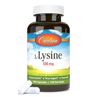Thumbnail for Carlson Labs L-Lysine, 500mg, 100 Capsules