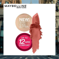 Thumbnail for Maybelline Color Sensational Lipstick, Lip Makeup, Matte Finish, Hydrating Lipstick, Nude, Pink, Red, Plum Lip Color, Nude Nuance, 1 Count