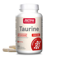 Thumbnail for Jarrow Formulas® Taurine 1000 mg, Dietary Supplement, Amino Acid Supplement for Brain Health Support, 100 Capsules, 100 Day Supply