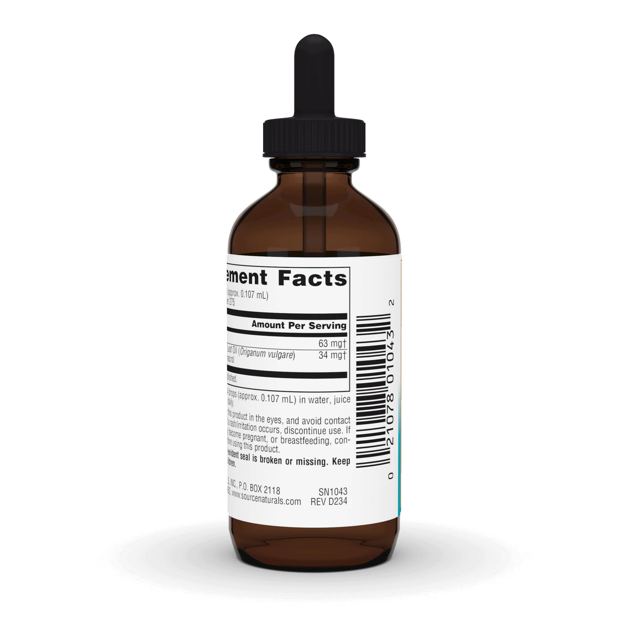 Source Naturals Wellness Oil of Oregano, Standardized to 70% Carvacrol* - 1 Fluid oz