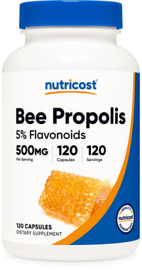 Thumbnail for Nutricost Bee Propolis Supplement w/ 5% Flavonoids (500mg / 120 Capsules)