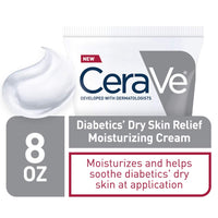 Thumbnail for CeraVe Moisturizing Cream for Diabetics’ Dry Skin, Urea Cream with Bilberry for Face and Body, Fragrance Free & Paraben Free, 8 Ounce