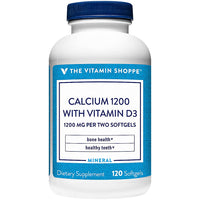 Thumbnail for The Vitamin Shoppe Calcium 1200MG - Bone Strength, Teeth Health & Muscle Function Support, Daily Mineral (120 Softgels)