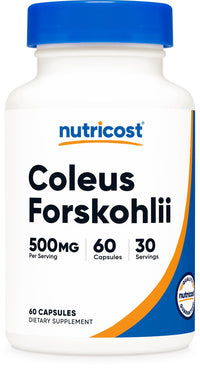 Thumbnail for Nutricost Coleus Forskohlii 500mg, 60 Capsules - Maximum Strength Formula