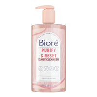 Thumbnail for Bioré Rose Quartz + Charcoal Daily Purifying Cleanser, Oil Free Facial Cleanser Energizes Skin, Dermatologist Tested and Cruelty Free, 6.77 oz