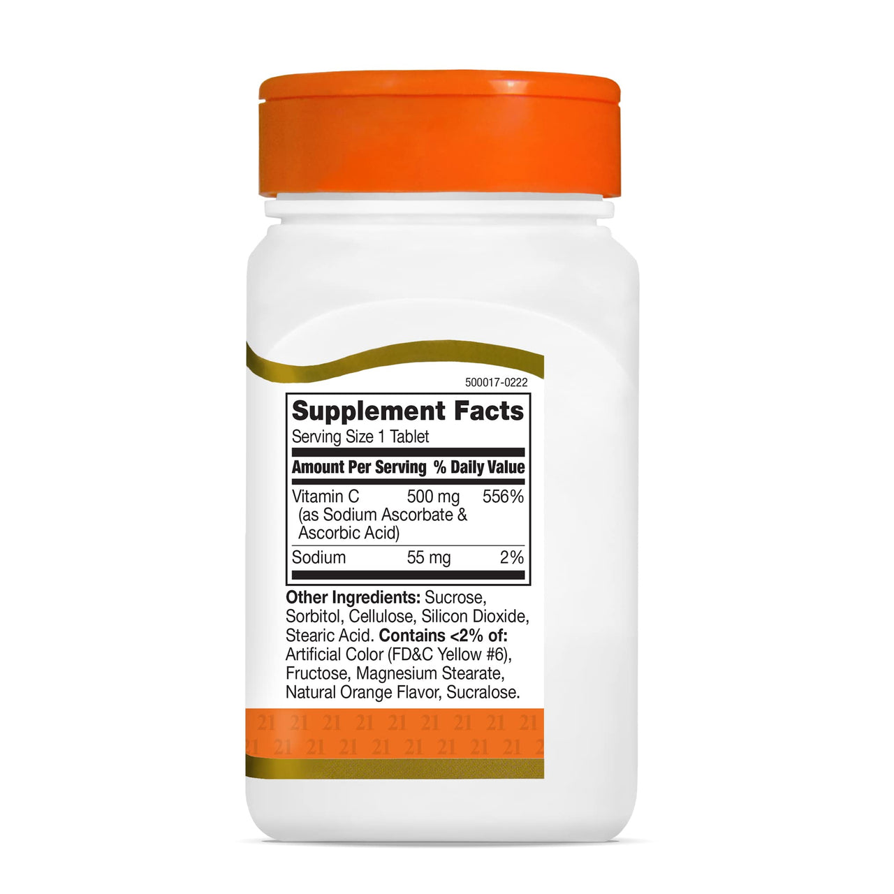 21st Century Vitamin C 500 mg Chewable Tablets, Orange, 110 Count
