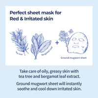 Thumbnail for numbuzin No.4 Sheet Mask | Icy Soothing Sheet Mask | Instant Cooling, Hydrating with Tea Tree Extract, Bergamot Leaf Extract | Soothes, Relieves Heated Skin | Korean Skincare | 4 Sheets