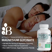 Thumbnail for Bronson Magnesium Glycinate 200 MG per Serving Chelated for High Absorption, Gentle On Stomach, Non-GMO, 60 Vegetarian Capsules
