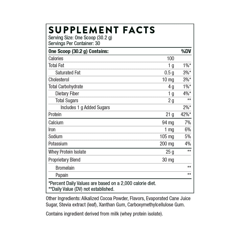 THORNE - Whey Protein Isolate Bundle - Chocolate & Vanilla Flavors
