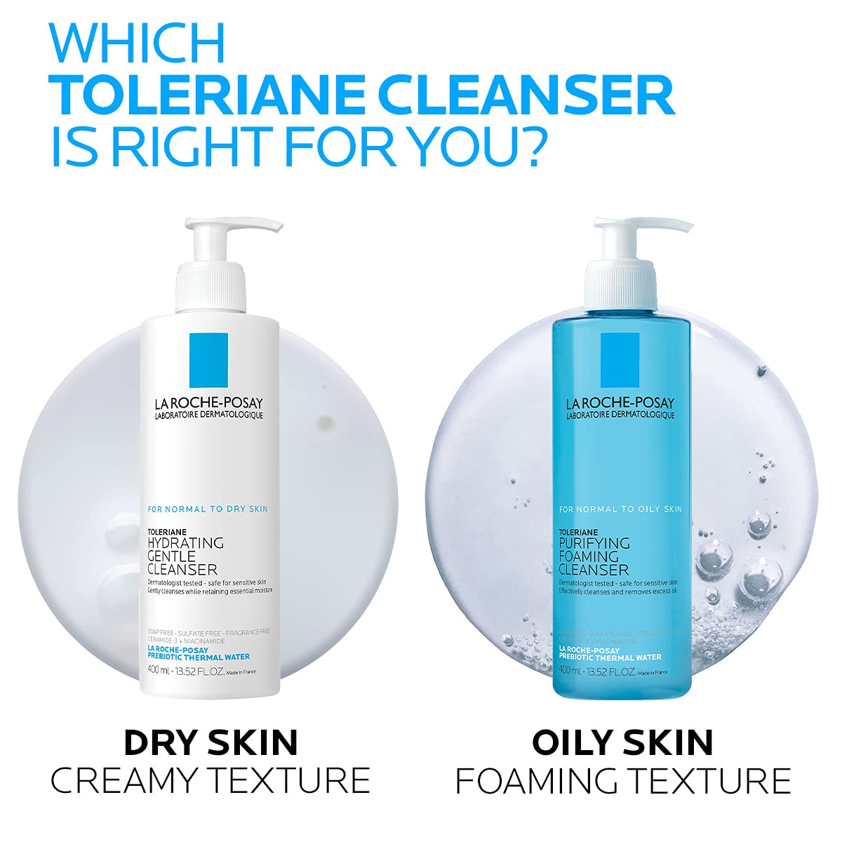 La Roche-Posay Toleriane Purifying Foaming Facial Cleanser, Oil Free Face Wash for Women & Men with Niacinamide + Ceramides, Pore Cleanser Safe For Sensitive Skin, Won’t Dry Out Skin, Soap Free, 200ml