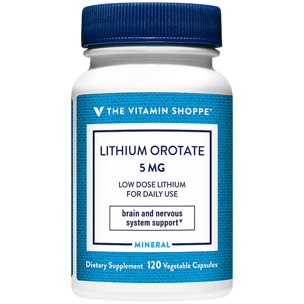 Image 1 of The Vitamin Shoppe Lithium Orotate Brain Nervous System Support (120 Capsules)