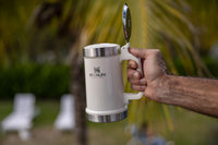 Thumbnail for STANLEY Classic Bottle Opener Beer Stein 24 oz | Flip Up Lid and Heavy Duty Handle with Built In Bottle Opener | Insulated Stainless Steel Beer Mug | BPA-Free | Frost Gloss