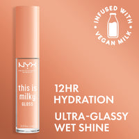 Thumbnail for NYX PROFESSIONAL MAKEUP This Is Milky Gloss, Vegan Lip Gloss, 12 Hour Hydration - Milk & Hunny (Sheer Light Honey)