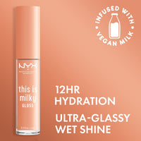 Thumbnail for NYX PROFESSIONAL MAKEUP This Is Milky Gloss, Vegan Lip Gloss, 12 Hour Hydration - Milk & Hunny (Sheer Light Honey)
