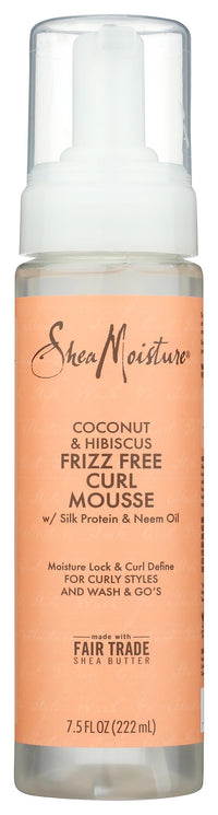 Thumbnail for SHEA MOISTURE Sheamoisture Coconut & Hibiscus Frizz-free Curl Mousse - 7.5 Fl Oz, 7.5 Oz (290612 )