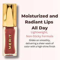 Thumbnail for Merit Shade Slick Classics Tinted Lip Oil - Pink Beet (cool pink) 0.23 oz / 7 ml
