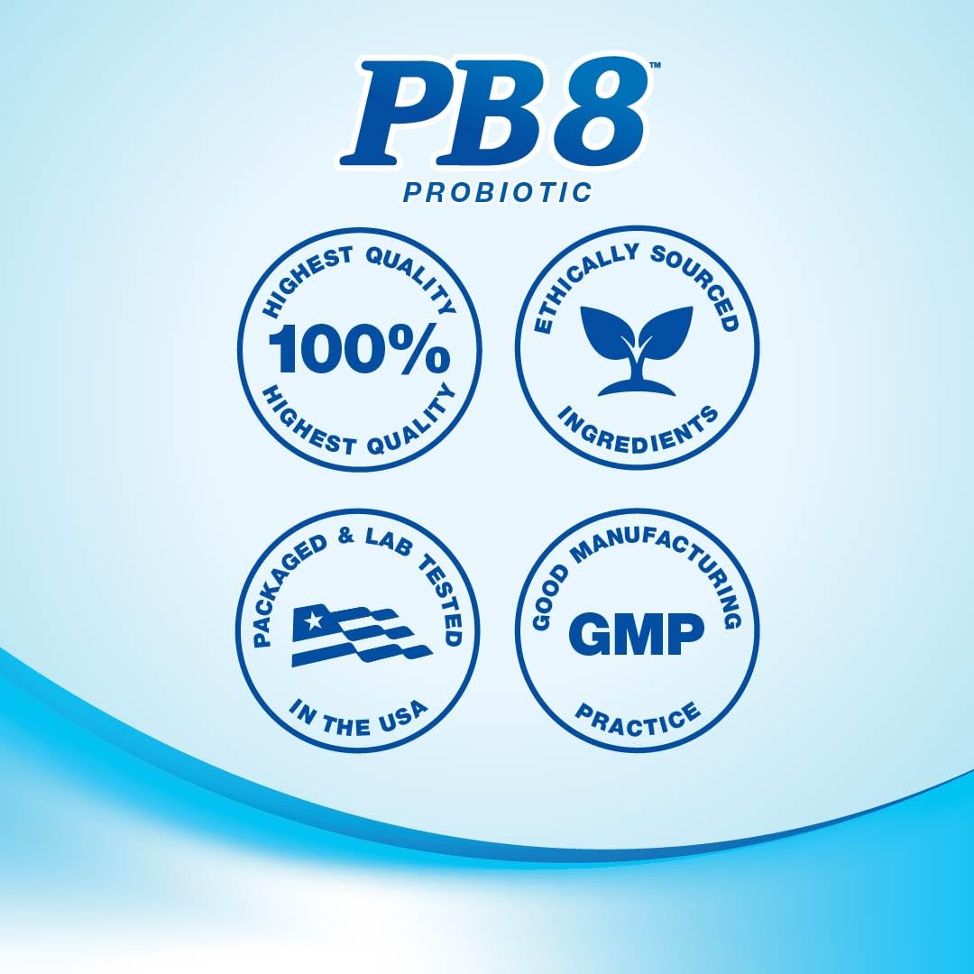 Nutrition Now PB 8 Probiotic Immune System and Digestive Support* Dietary Supplement, 60 Count