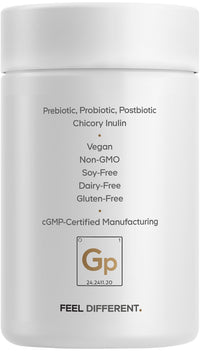 Thumbnail for Codeage GLP-1 Probiotic+ - Live Probiotics Akkermansia, Clostridium, Bifidobacterium, Chicory Inulin Probiotic, Prebiotics & Postbiotics Supplement - 500 Million AFU - 30 Capsules