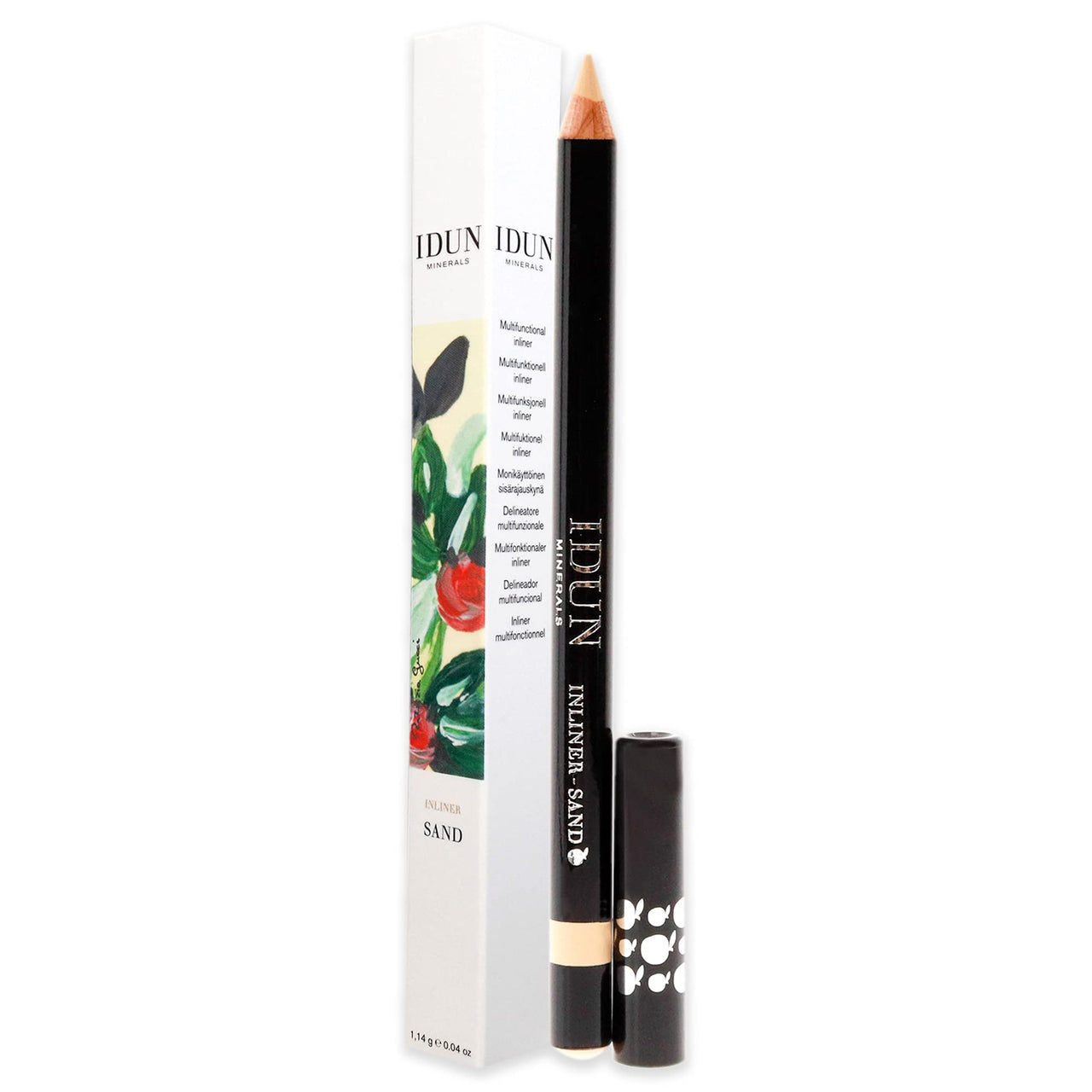 IDUN Minerals Creamy Eyeliner - Precision Pen for Flawless Eye Looks - Skin Nourishing Mineral Formula - Fine Tipped Point and Angled Smudging Tool for Sharp or Smoky Designs - 103 Sand - 0.012 oz