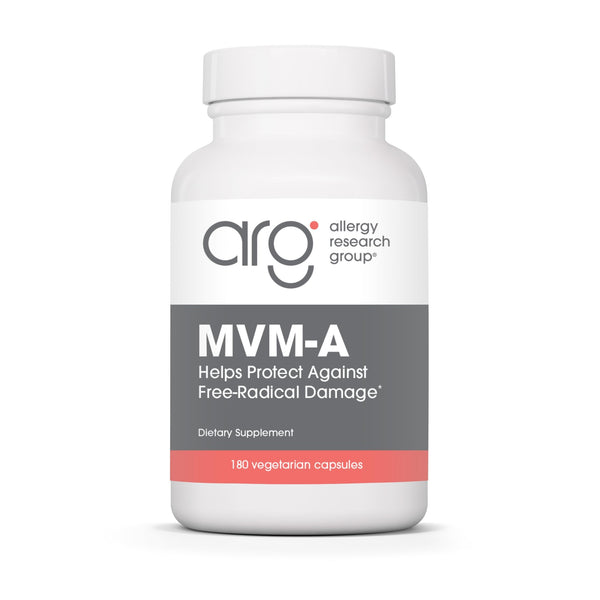 Allergy Research Group MVM-A - Multivitamin Multimineral w/Antioxidants, Multivitamin for Women & Men 50+ w/Vitamin A, C, D, Zinc, Biotin & More - 180 Vegetarian Capsules