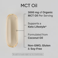 Thumbnail for Sports Research® Coconut MCT Oil 3000mg - Keto Brain & Body Fuel - C8 + C10 MCT Oil from Coconut · Keto · Non-GMO - Gluten Free - 240 Softgels