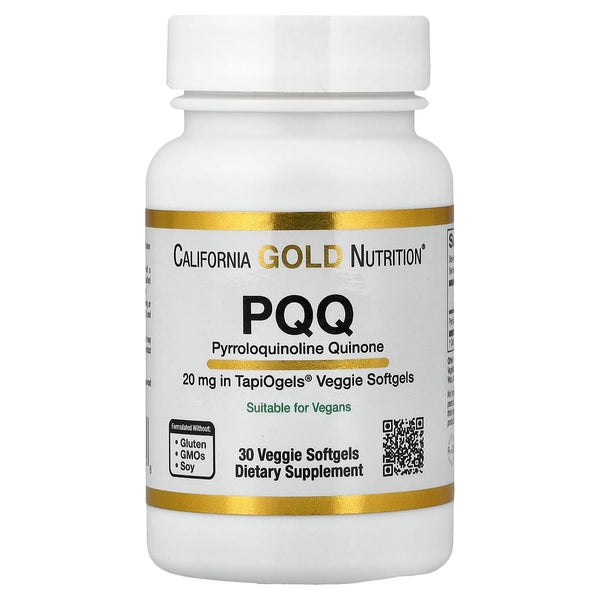 California Gold Nutrition PQQ, 20 mg, 30 Veggie Softgels