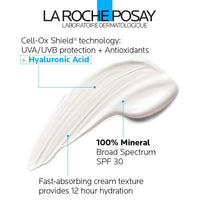 Thumbnail for La Roche-Posay Anthelios 100% Mineral Sunscreen Moisturizer with Hyaluronic Acid, Broad Spectrum SPF 30 Face Sunscreen with Zinc Oxide & Titanium Dioxide, 1.7 fl. oz.