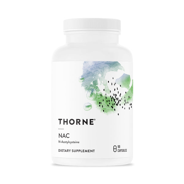 THORNE - NAC - N-Acetylcysteine - 500mg - Supports Respiratory Health & Immune Function - Promotes Liver & Kidney Detox* - Gluten, Dairy & Soy-Free - 90 Servings