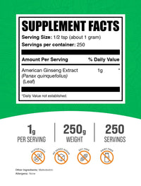Thumbnail for BulkSupplements.com American Ginseng Extract Powder - Ginseng Supplement, Herbal Supplements - Gluten Free, 1g per Serving, 250g (8.8 oz) (Pack of 1)
