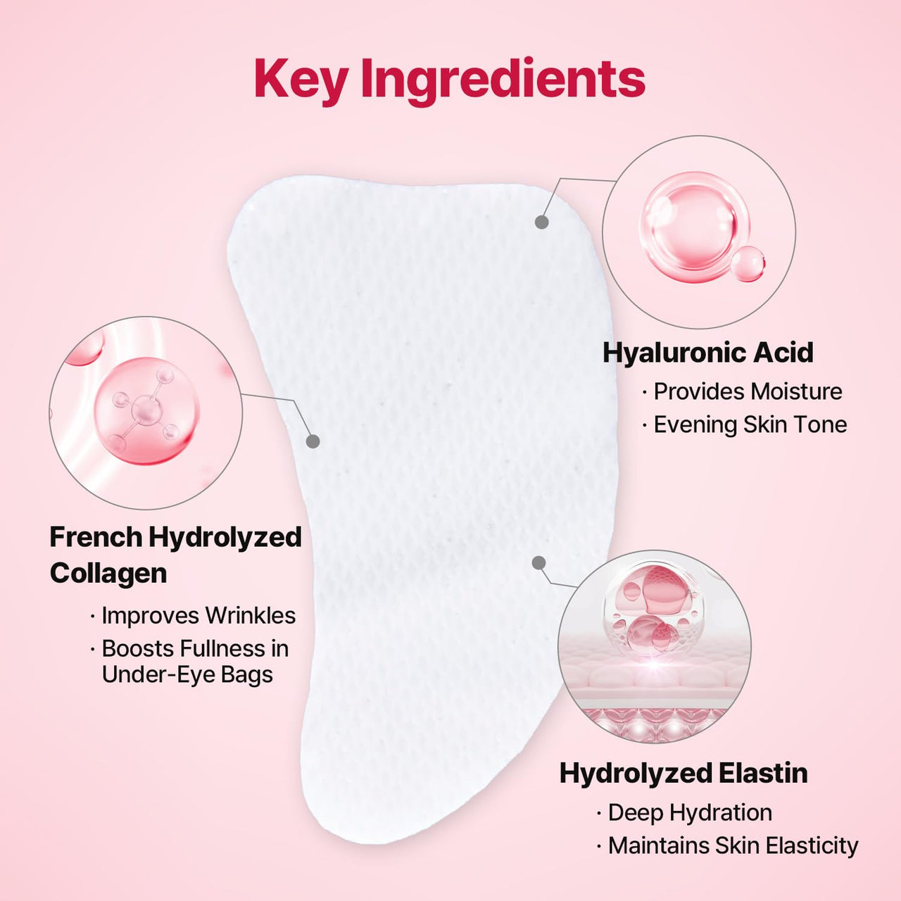 MEDITHERAPY Wrinkle-fit Tangle Eye Patch - Under Eye Patches for Dark Circles and Puffy Eyes - Eye Bags Treatment for Women - Mega Collagen Gel Pads for Puffiness - Firming & Deep Hydrating - 4EA