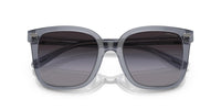 Thumbnail for Coach HC8381F Low Bridge Fit Sunglasses, Dark Grey/Light Grey/Light Grey Gradient, 56 mm