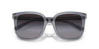 Thumbnail for Coach HC8381F Low Bridge Fit Sunglasses, Dark Grey/Light Grey/Light Grey Gradient, 56 mm