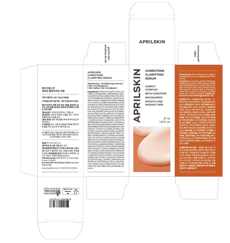 APRILSKIN Carrotene Clarifying Facial Serum | Vegan, Non-comedogenic | Blemish Clear, Dark Spot Corrector | Korea Skincare | Oily Skin, Sensitive Skin, Bumpy Skin | 1.25 fl.oz