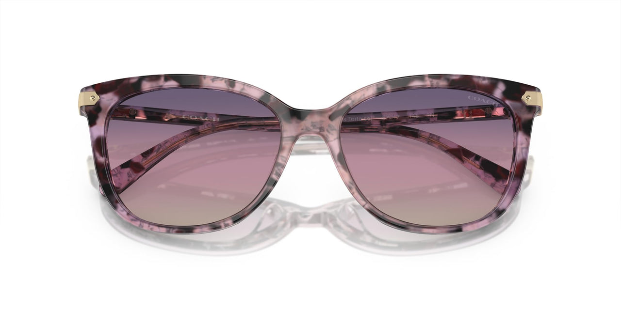 COACH Sunglasses HC 8378 U 5777U6 Cl926 Iris Tortoise Purple Gra