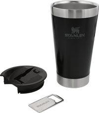 Thumbnail for STANLEY Stay-Chill Beer Pint 16 oz | Wide Mouth Lid | Built-In Bottle Opener | Beer Tumbler Cup | Insulated Stainless Steel Pint Glass | BPA-Free | Matte Black