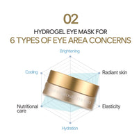 Thumbnail for Petitfee Gold Hydrogel Eye Patch 60ea (30pairs) - 24k Gold Eye Mask for Moisturizing, Glowy Skin, Hydrating, Skin Elasticity, Youthful Complexion, Ginseng, Collagen