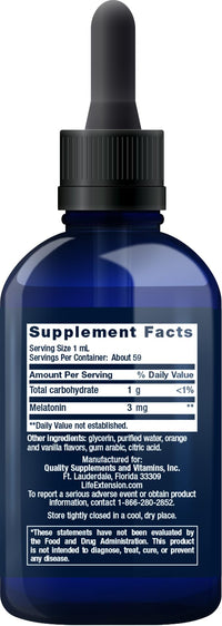 Thumbnail for Life Extension Fast-Acting Liquid Melatonin (Citrus-Vanilla), 2 Fluid Ounces (Pack of 2)