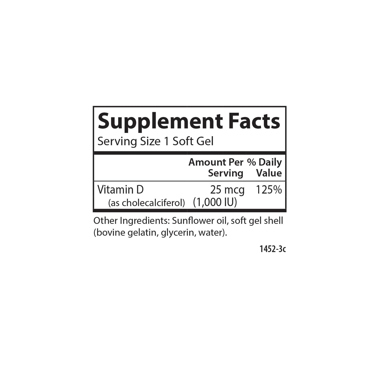 Carlson - Vitamin D3, 1000 IU (25 mcg), Bone Health, Muscle Health, Cholecalciferol, Vitamin D Supplements, Vitamin D3 Soft Gels, 250 Softgels