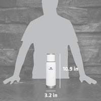Thumbnail for Stanley Adventure-To-Go Vacuum Bottle 25 oz | Wide Mouth with Leakproof Cup Lid | Keep Drinks Hot or Cold | Packable for Travel | Insulated Stainless Steel Thermal Bottle | BPA-Free | Polar