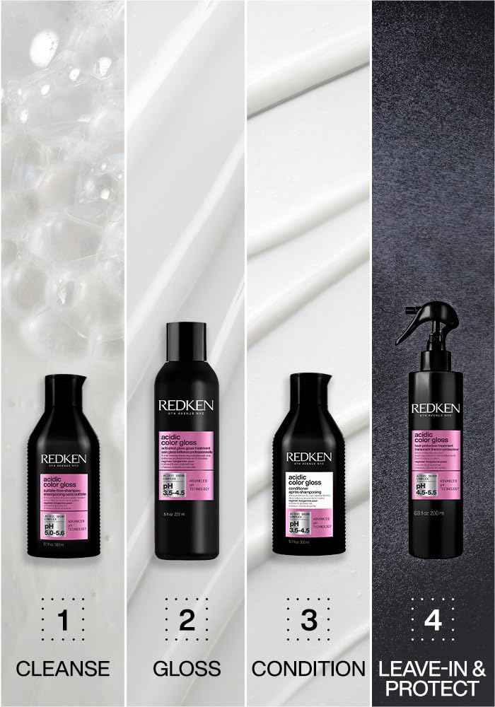 Redken Acidic Color Gloss Glass Gloss Treatment For Color-Treated Hair - Rinse Out Glossing Treatment, Intense Shine & Conditioning