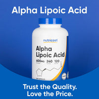 Thumbnail for Nutricost Alpha Lipoic Acid 600mg Per Serving, 240 Capsules - Gluten Free, Vegetarian Capsules, Soy Free & Non-GMO