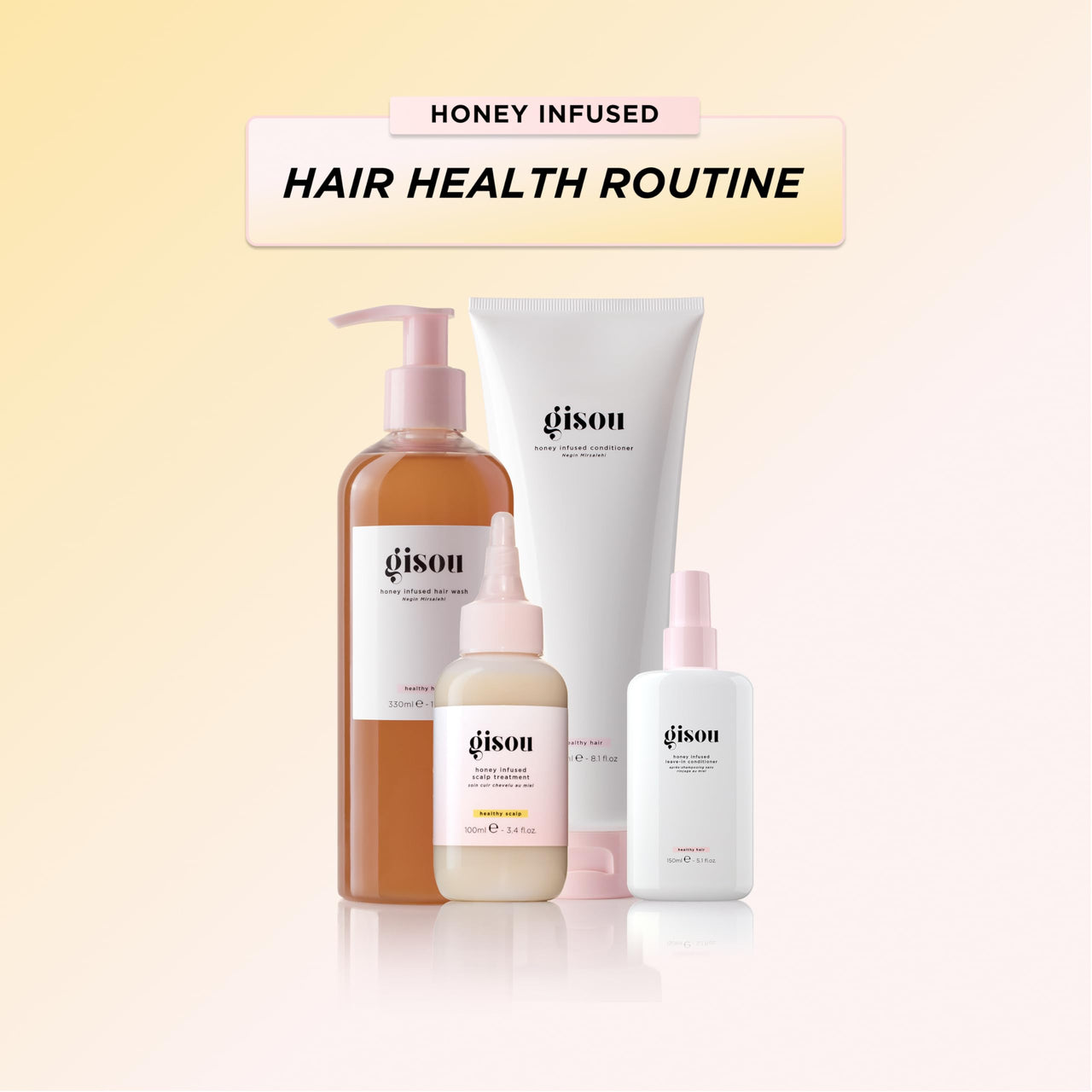 Gisou Honey Infused Leave-In Conditioner – Detangling, Hydration & Frizz Control with Mirsalehi Honey, Argan Oil & Baobab Extract, 5.1 Fl Oz